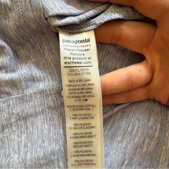 Patagonia Girls Long Sleeved Capilene Cool Daily T-Shirt size Medium 10 - Picture 9 of 9